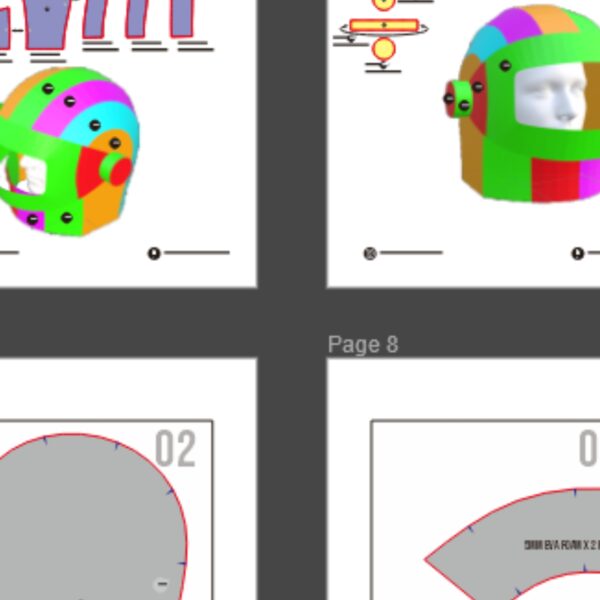 Space Helmet 2 Space Helmet Prop Pattern Template – EVA Foam Basic Pattern for Cosplay & DIY Builds