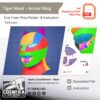 Tiger Head Prop Pattern Template – EVA Foam Pattern for Cosplay & DIY Builds Inspired by Tekken