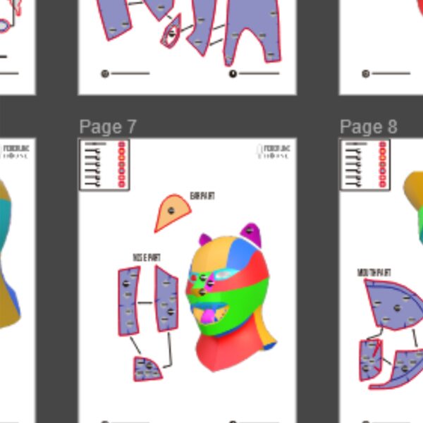 Tiger Head Prop Pattern Template – EVA Foam Pattern for Cosplay & DIY Builds Inspired by Tekken