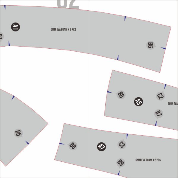 Tiger Head Prop Pattern Template – EVA Foam Pattern for Cosplay & DIY Builds Inspired by Tekken