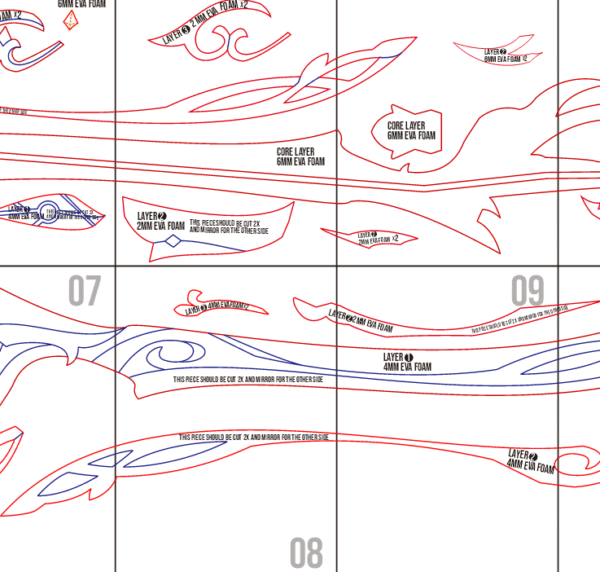 Light of Foliar Prop Pattern Template – EVA Foam Pattern for Cosplay & DIY Builds Inspired by Genshin Impact