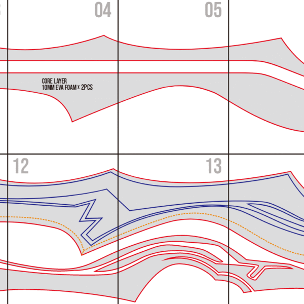 Nero Claudius Sword Prop Pattern Template – EVA Foam Pattern for Cosplay & DIY Builds Inspired by Fate Grand Order