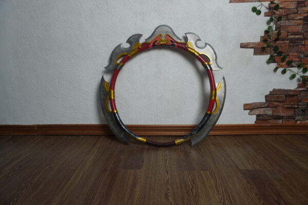 Crimson Orchid Dual Blade Dynasty Warriors Origins for Sun Shangxiang Cosplay EVA Foam Prop for Costume or Wall Decoration