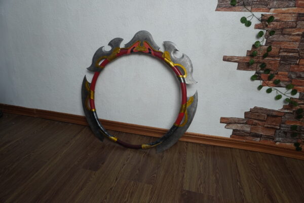 Crimson Orchid Dual Blade Dynasty Warriors Origins for Sun Shangxiang Cosplay EVA Foam Prop for Costume or Wall Decoration