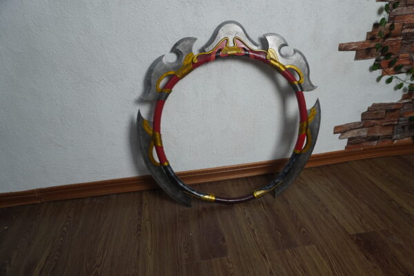 Crimson Orchid Dual Blade Dynasty Warriors Origins for Sun Shangxiang Cosplay EVA Foam Prop for Costume or Wall Decoration