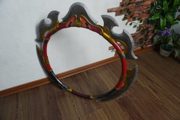 Crimson Orchid Dual Blade Dynasty Warriors Origins for Sun Shangxiang Cosplay EVA Foam Prop for Costume or Wall Decoration