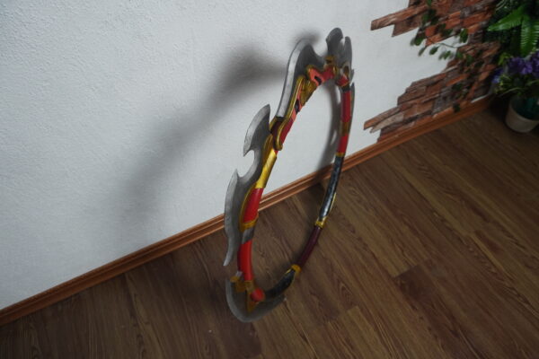 Crimson Orchid Dual Blade Dynasty Warriors Origins for Sun Shangxiang Cosplay EVA Foam Prop for Costume or Wall Decoration