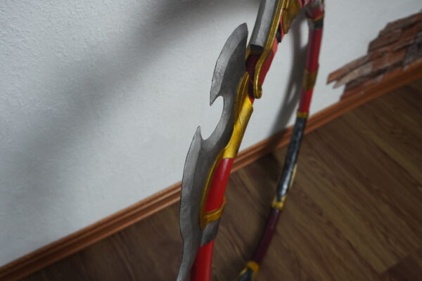 Crimson Orchid Dual Blade Dynasty Warriors Origins for Sun Shangxiang Cosplay EVA Foam Prop for Costume or Wall Decoration