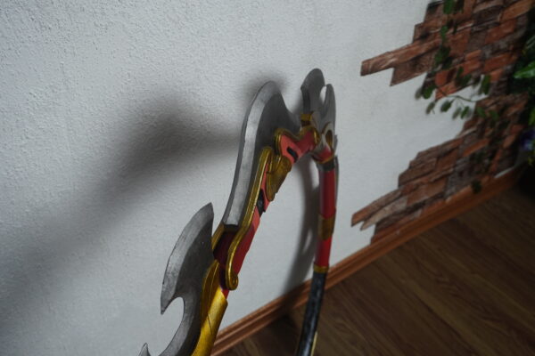 Crimson Orchid Dual Blade Dynasty Warriors Origins for Sun Shangxiang Cosplay EVA Foam Prop for Costume or Wall Decoration