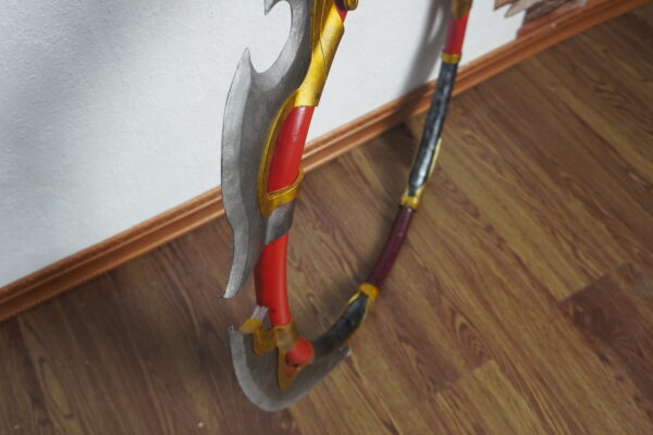 Crimson Orchid Dual Blade Dynasty Warriors Origins for Sun Shangxiang Cosplay EVA Foam Prop for Costume or Wall Decoration