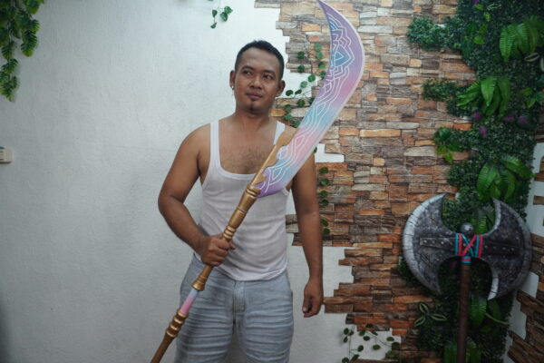 Mira Polearm K-Pop Demon Hunters for Mira Cosplay EVA Foam Prop for Costume or Wall Decoration