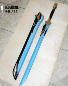 Emerald Of Genesis LED Sword Wuthering Waves for Rover Cosplay EVA Foam Prop for Costume or Wall Decoration