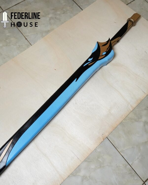 Emerald Of Genesis LED Sword Wuthering Waves for Rover Cosplay EVA Foam Prop for Costume or Wall Decoration