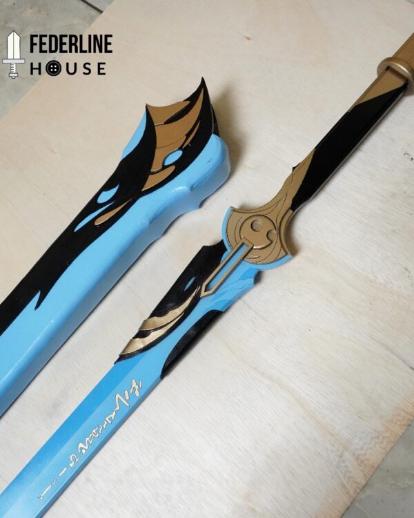 Emerald Of Genesis LED Sword Wuthering Waves for Rover Cosplay EVA Foam Prop for Costume or Wall Decoration