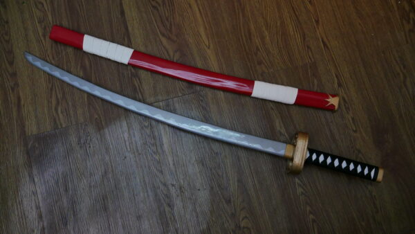 Okada Izo Katana Fate Grand Order for Okada Izo Cosplay EVA Foam Prop with Scabbard for Costume or Wall Decoration