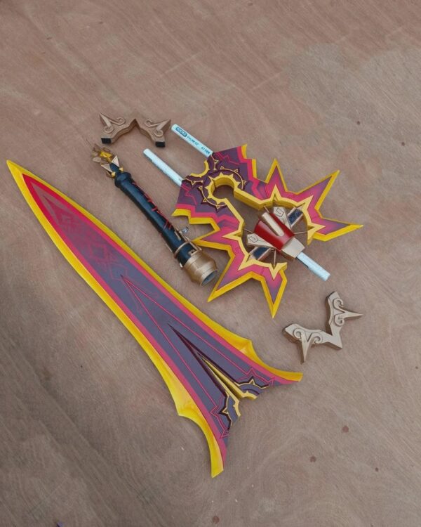 Mavuika Claymore Thousand Blazing Suns Genshin Impact for Cosplay or Wall Decoration