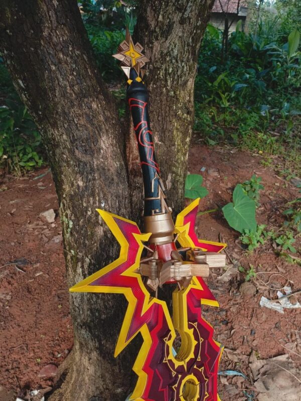 Mavuika Claymore Thousand Blazing Suns Genshin Impact for Cosplay or Wall Decoration