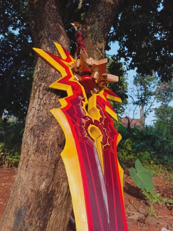 Mavuika Claymore Thousand Blazing Suns Genshin Impact for Cosplay or Wall Decoration