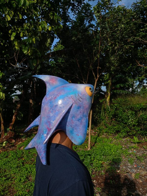 Basic Shark Hat Free Fire Cosplay EVA Foam Prop for Costume or Wall Decoration