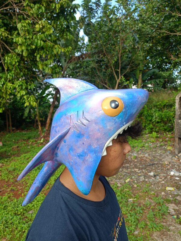 Basic Shark Hat Free Fire Cosplay EVA Foam Prop for Costume or Wall Decoration