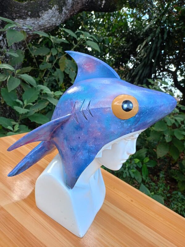 Basic Shark Hat Free Fire Cosplay EVA Foam Prop for Costume or Wall Decoration