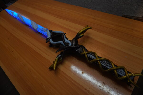 Fleurdelys Sword LED Wuthering Waves for Cartethyia Cosplay Acrylic Prop for Costume or Wall Decoration